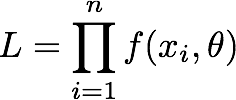 Formula for the likelihood of a random sample of n observations