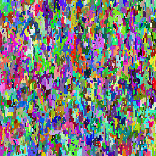 Image generated by non-crossing random walks and a 15-bit color list