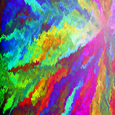 Image generated by color similarity of 15-bit color list from random start