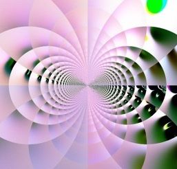 Abstract computer generated art piece, code by John Mount