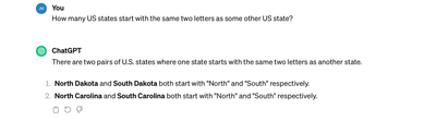 How many US states start with the same two letters as som other US state?