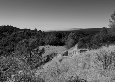 Fog rolling over the Santa Cruz Mountains